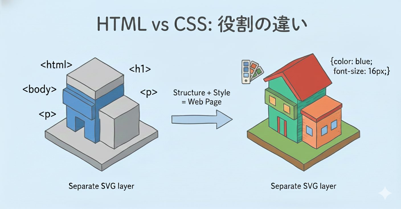 HTMLとCSSの違い