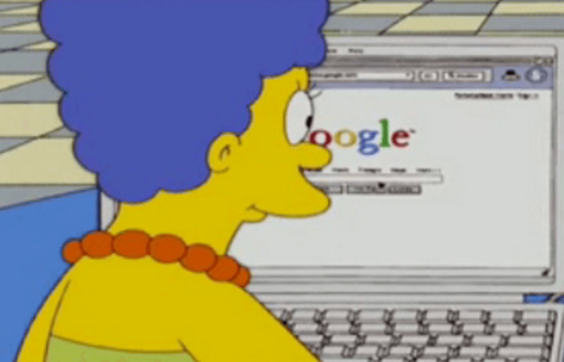 Marge Simpson googling herself
