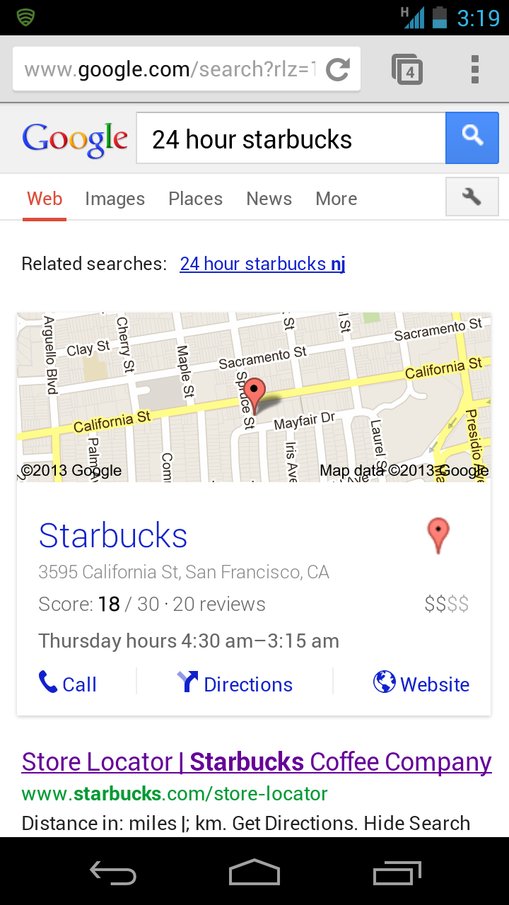 Not going to walk to San Francisco from Chicago for a latte, Google.
