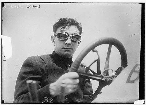 Early race car driver Bob Berman, who raced in the first Indy 500 in 1911.