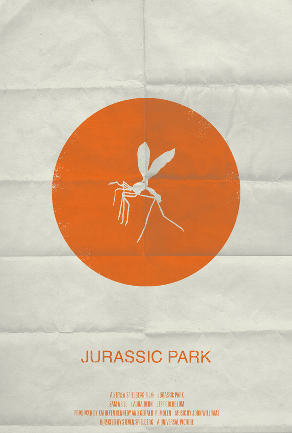 jurassicpark 470x696 50 Minimalist Movie Posters