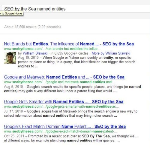 A search result for the query [space needle hours] showing 4 results.