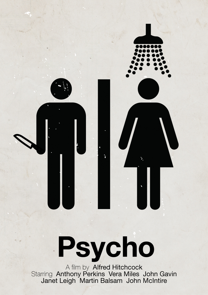 psycho 470x664 50 Minimalist Movie Posters